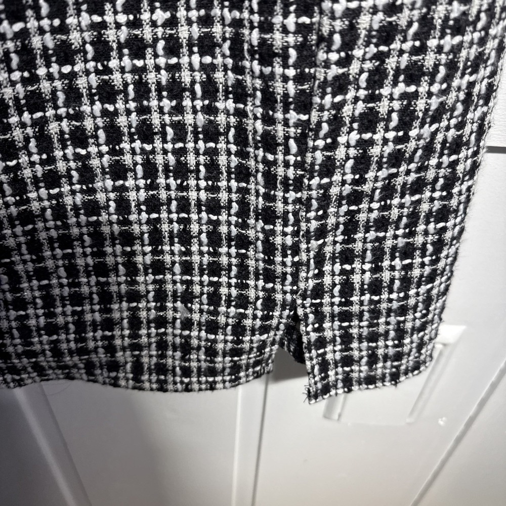 Miami Black & White Sheath Mini Dress WMN Small Y2K Preppy City Girl Tweed NWT - Picture 10 of 14